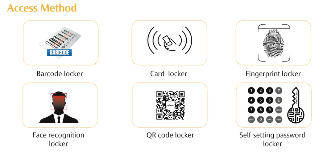 Barcode Qr Code Safe Library Storage Locker for Supermarket