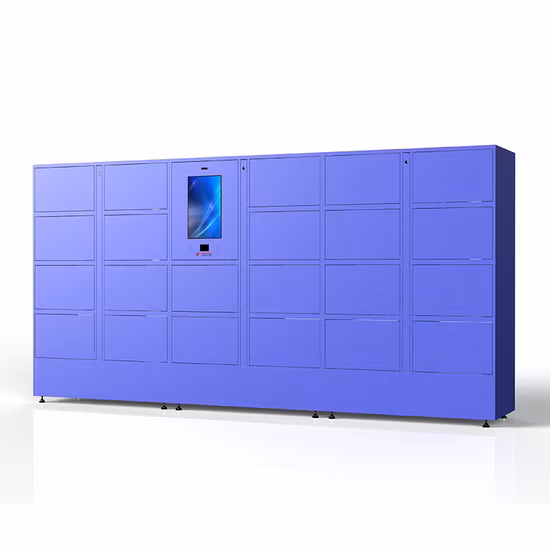 Customized Steel Electronic Luggage Storage Locker Qr Code Intelligent Parcel Lockers